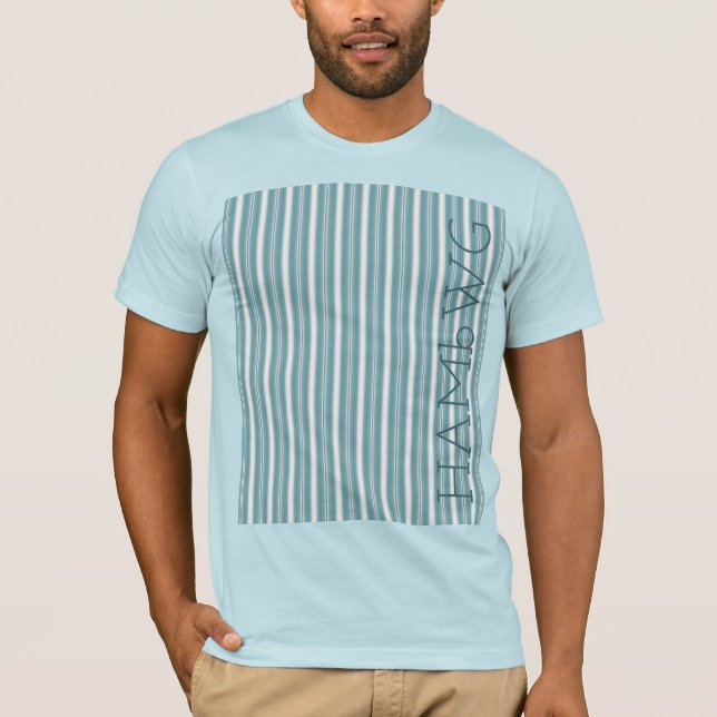HAMbWG - T-Shirt - Aqua Stripe (Front)