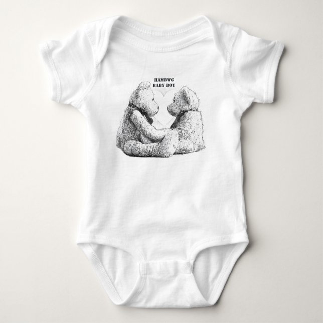 HAMbWG - T-Shirt or Snap T  Teddy Bears Baby Bodysuit (Front)
