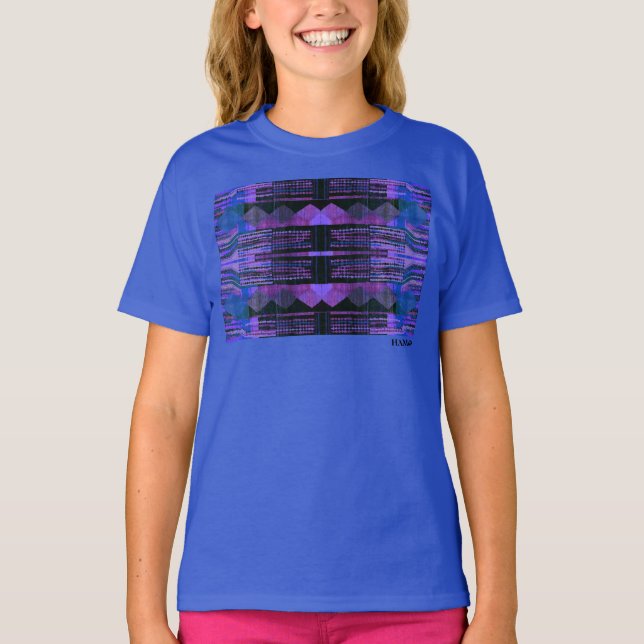 HAMbWG -    T Shirt - Purple Blues (Front)