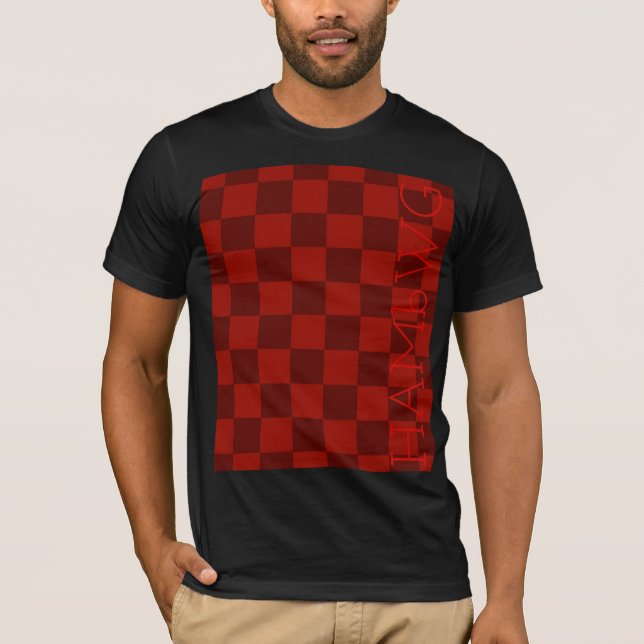 HAMbWG - T-Shirt - Red Checkers (Front)