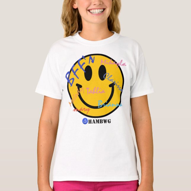 HAMbWG - T-Shirts  - BFF Yellow Emoji (Front)
