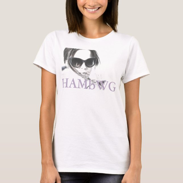 HAMbWG - T-Shirts - HAMbWG B W Face w  Logo 4 (Front)
