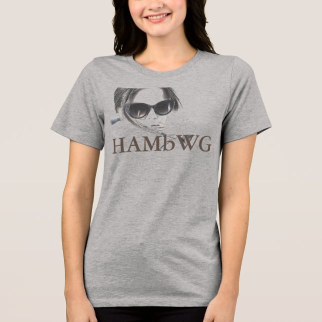 HAMbWG - T-Shirts - HAMbWG B W Face w  Logo 4 (Front)