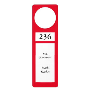 HAMbWG Teacher's Acrylic Door Hanger in any color