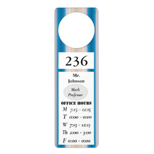 HAMbWG  Teacher's Acrylic Door Hanger in Blue