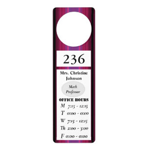 HAMbWG Teacher's Acrylic Door Hanger in Cherry