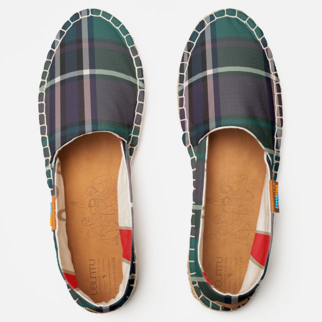 HAMbWG Teal Plaid Espadrilles (Front)