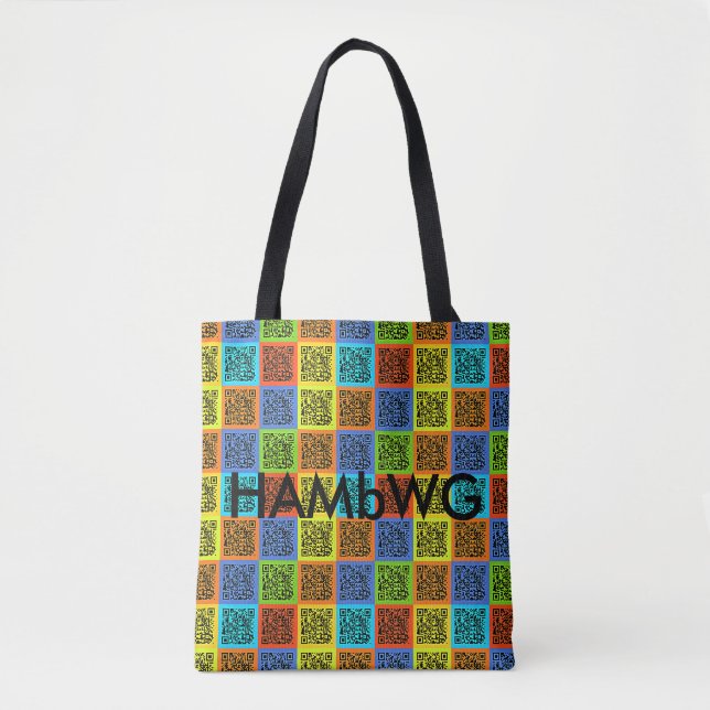 HAMbWG Tote - 4 Color QR w/Logo Bag (Front)