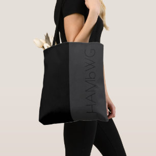 HAMbWG - Tote Bag- Black & Gray w HAMbWG Logo Bag