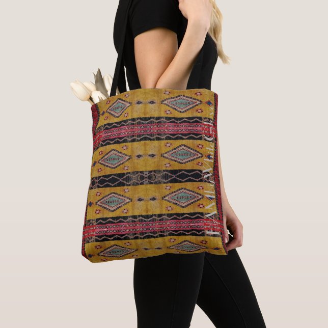 HAMbWG - Tote Bag - Bohemian Yellow, Black (Close Up)