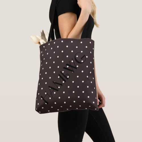 HAMbWG _ Tote Bag _ Brown w Polka Dot