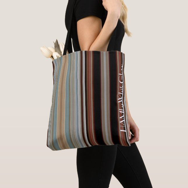 HAMbWG - Tote Bag - Day & Night Stripe (Close Up)