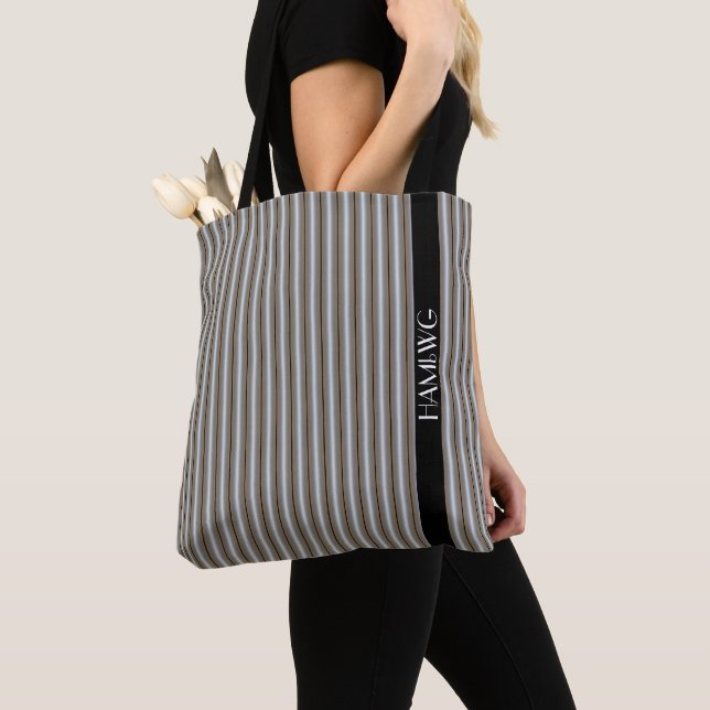 HAMbWG - Tote Bag - Pearl Colored Stripe (Close Up)