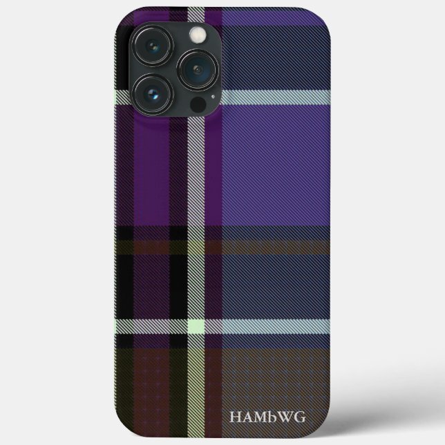 HAMbWG  Tough Xtreme Phone Case - Purple Plaid (Back)