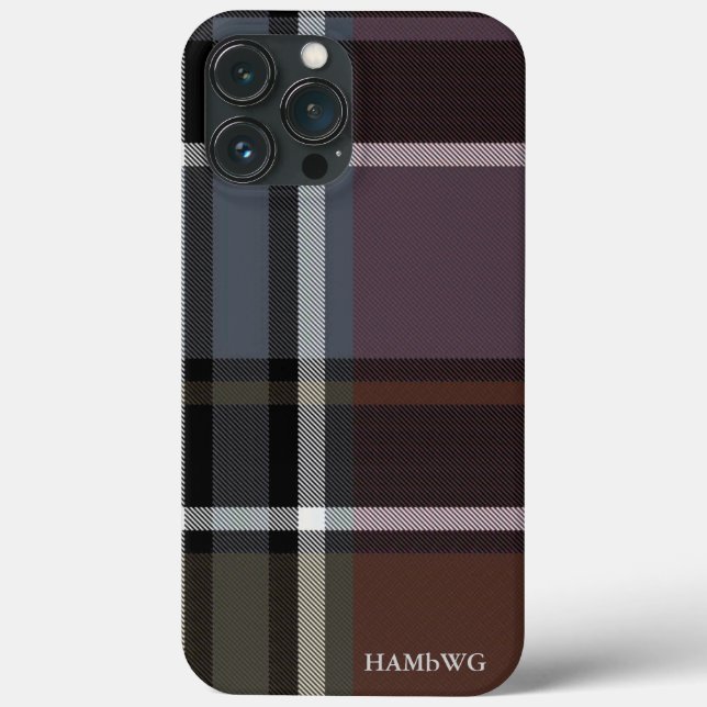 HAMbWG  Tough Xtreme Phone Case -  Soft Rust Plaid (Back)