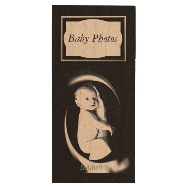 HAMbWG  USB Flash Drive - Baby Photos (Back (Vertical))