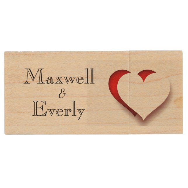 HAMbWG - USB Flash Drive - Custom - 3D Heart (Front)