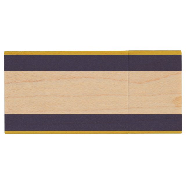 HAMbWG - USB Flash Drive -  Navy & Yellow Stripe (Front)