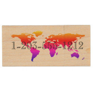 HAMbWG - USB Flash Drive - World Map
