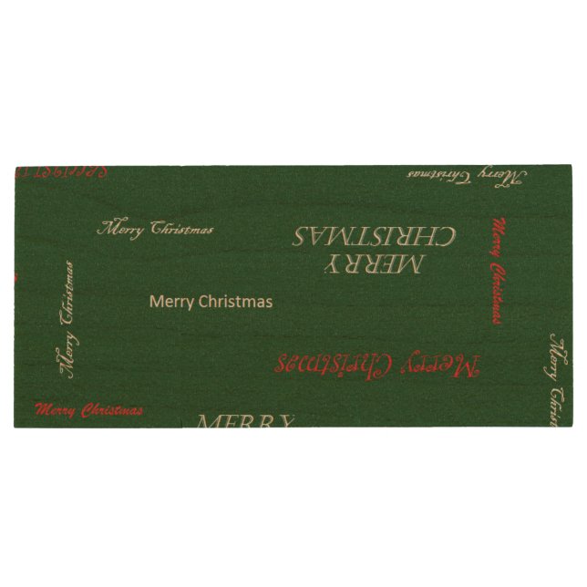 HAMbWG - USB Flash - Merry Christmas Wood Flash Drive (Back)
