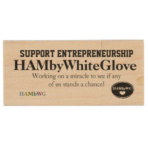 HAMbWG - USB Flash - Support Entrepreneurship Wood USB Flash Drive