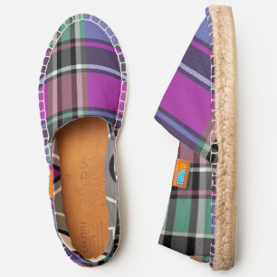 HAMbWG Violet Plaid Espadrilles