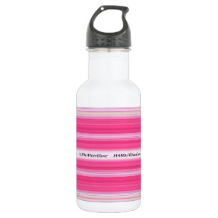HAMbWG - Water Bottle - Pink  & White