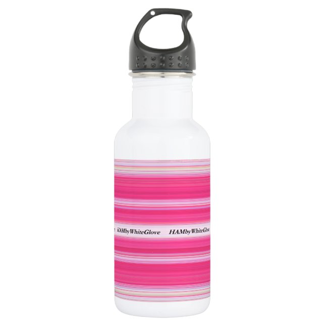 HAMbWG - Water Bottle - Pink  & White (Front)