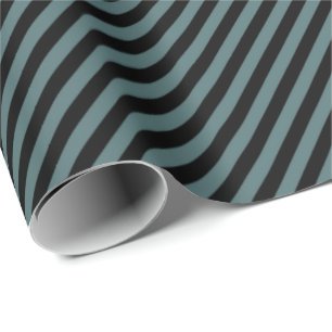 HAMbWG Wrapping Paper - Teal/Black Striped