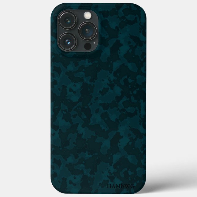 HAMbWG  Xtreme Phone Case - Teal Camouflage (Back)