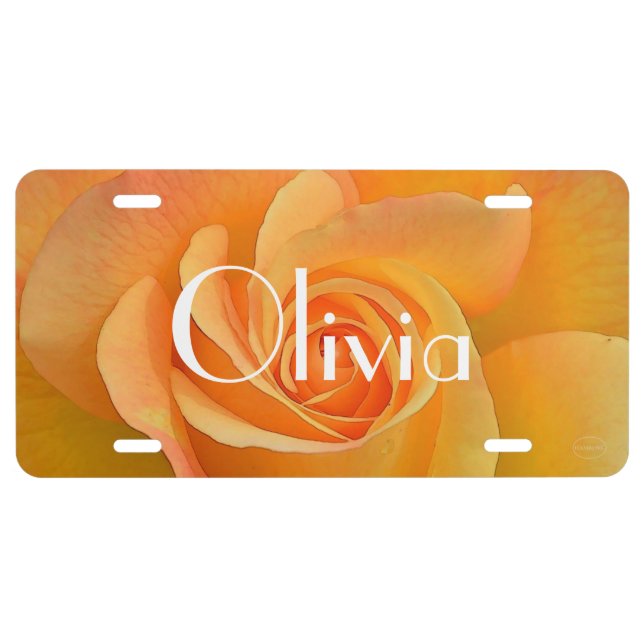 HAMbWG Yellow Rose License Plate (Front)