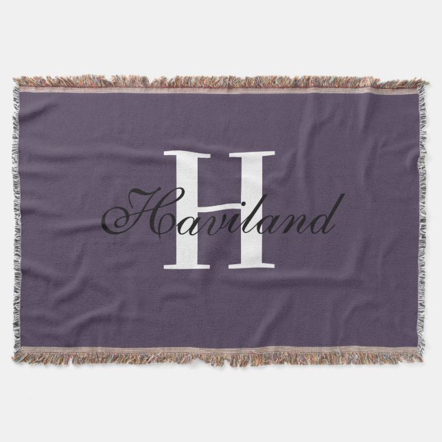 HAMbyWG Any Color Monogram Throw Blanket (Front)