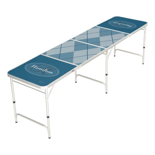 HAMbyWG Argyle Monogram - Ping Pong Table (Angled)
