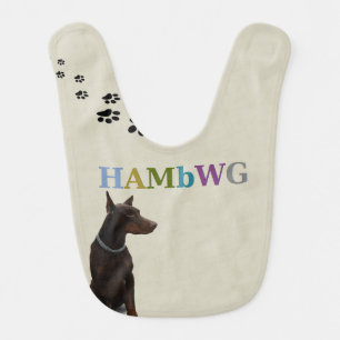 HAMbyWG Baby Bib - Doberman Bailey