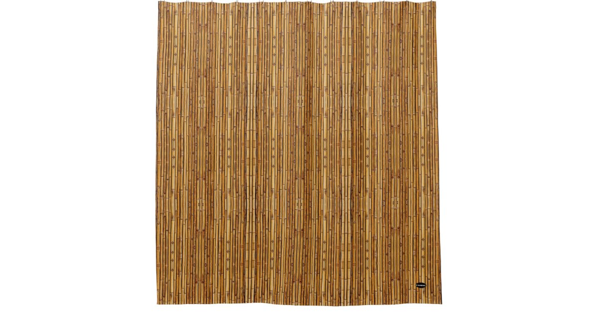 HAMbyWG Bamboo Look Shower Curtain Zazzle