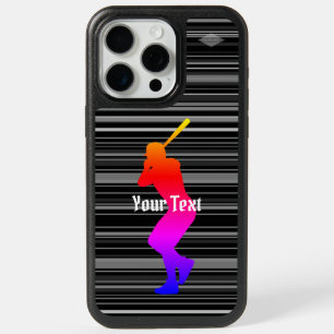 HAMbyWG - Baseball Player Graphic & Your Name iPhone 15 Pro Max Case