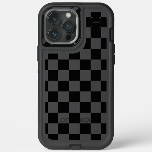 HAMbyWG  _  Black and Any Color Checkers iPhone 13 Pro Max Case