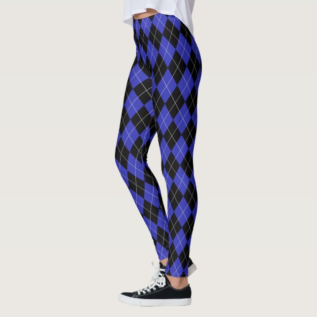 HAMbyWG Black Argyle with any other color Leggings (Left)