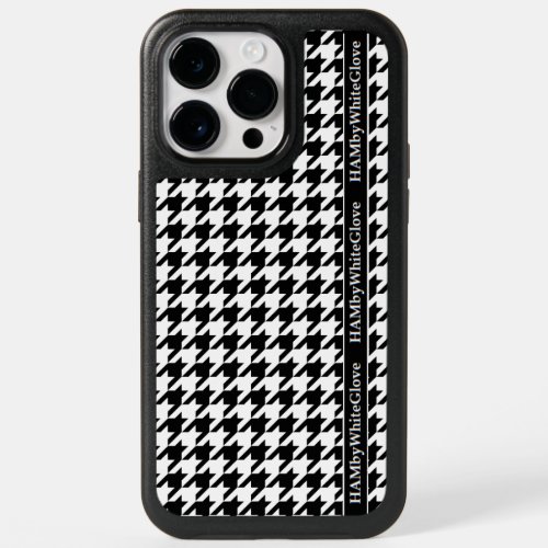 HAMbyWG _ Black Houndstooth in Any Color OtterBox iPhone 14 Pro Max Case
