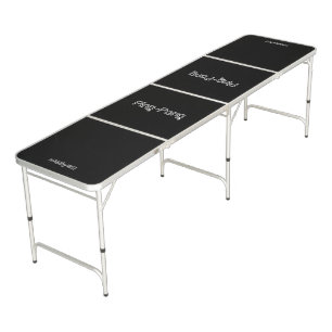 HAMbyWG Black/White Regulation Size Beer Pong Table