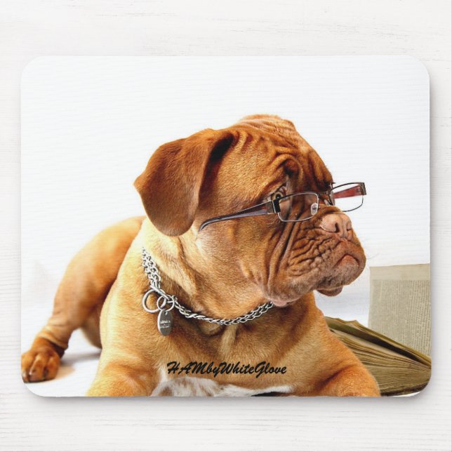 HAMbyWG - Bulldog w Glasses Mousepad (Front)