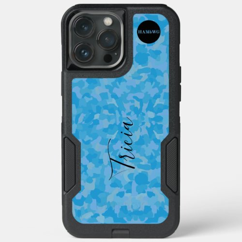 HAMbyWG _ Camo Pattern in Sky blue Any Color iPhone 13 Pro Max Case