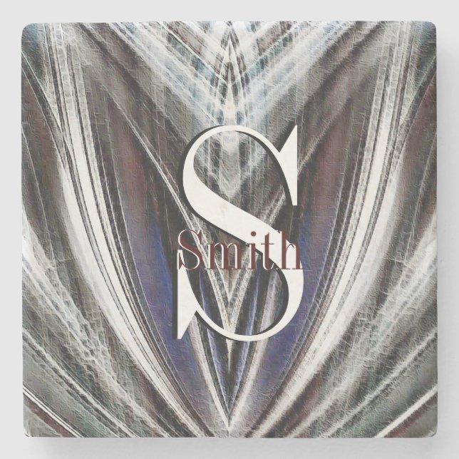 HAMbyWG Charcoal Spray Design Stone Coaster (Front)