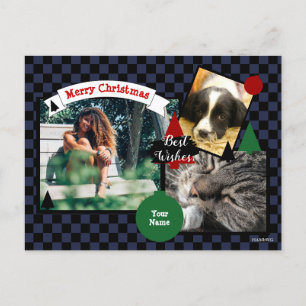 HAMbyWG Checkered Background Christmas Card