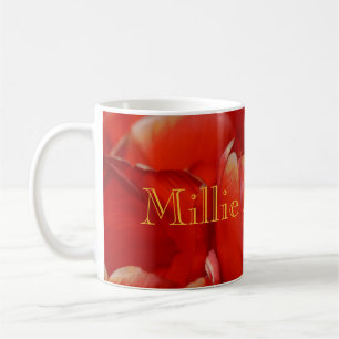 HAMbyWG - Coffee Mug - Red Tulips w Name