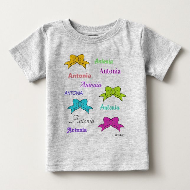 HAMbyWG - Colorful Name Shirt with Bows (Front)