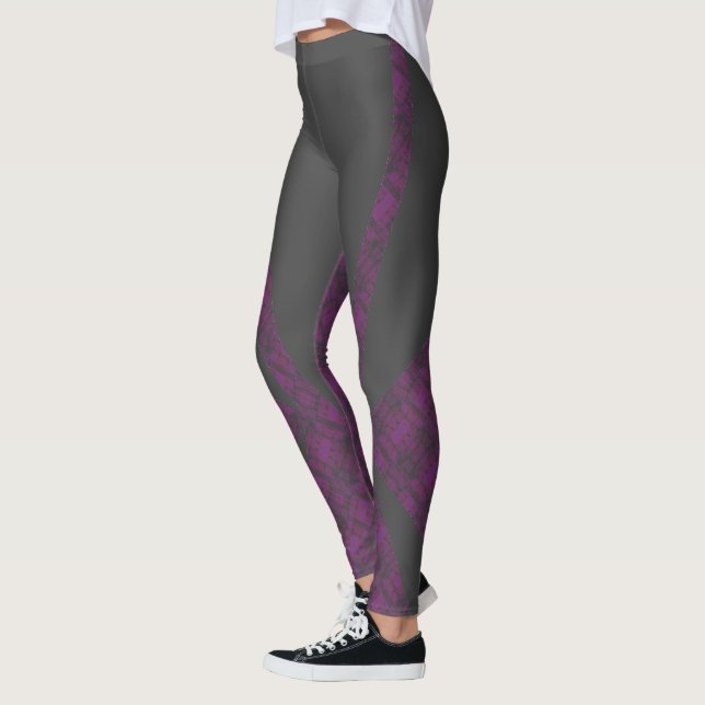 HAMbyWG - Compression Leggings - Mottled Purple (Left)