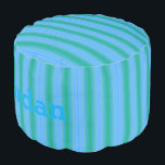 HAMbyWG - Cotton Pouf Chair - Blue Green<br><div class="desc">HAMbyWG - Cotton Pouf Chair - Blue and green stripes - Adorable for young boys</div>