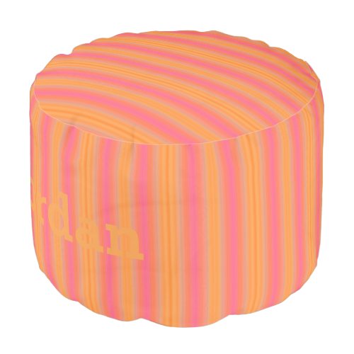 HAMbyWG _ Cotton Pouf Chair _ Orange Pink