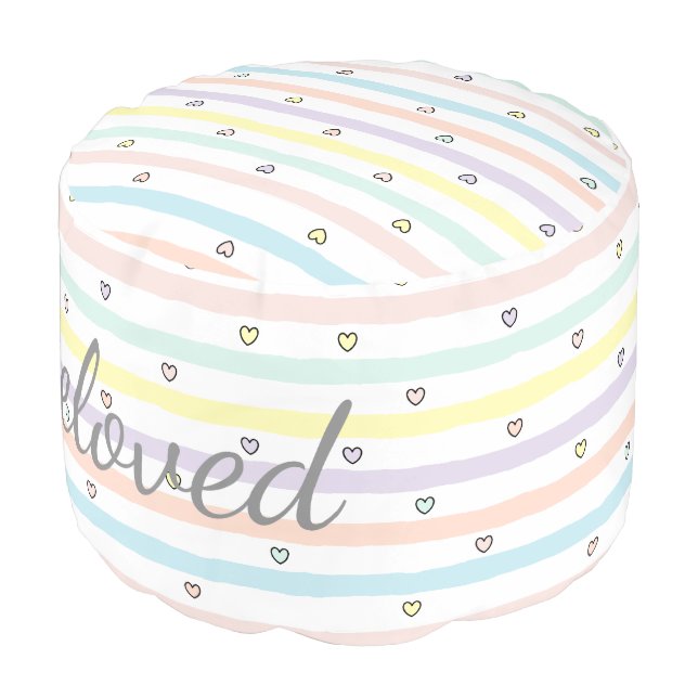 HAMbyWG - Cotton Pouf Chair - Pastels (Angled Front)